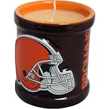 Cleveland Browns Sculpted Votive Candle Holder with Vanilla Scented Candle - B0002AHYKC