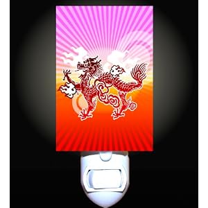 Oriental Sun Dragon Decorative Night Light by Unknown