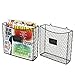 Wall35 Cestino Hanging Wall File Organizer and Magazine Holder, Wall Mount Chicken Wire Baskets with Tag Slot, Black Set of 2