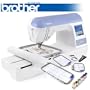 Brother PE770 (PE 770) Embroidery Machine w/ USB Flash Port and Elipse 4-Hoop Embroidery Package w/ Embroidery Thread and Scissors