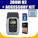 Zoom H2 Handy 2 Track Recorder + 16GB SD Card + Replacement Batteries with Exclusive FREE Complimentary Super Deal Micro Fiber Cleaning Cloth