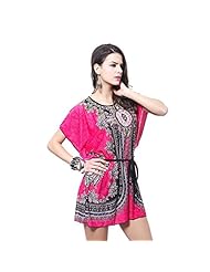 Belted General Print Silk Summer Bandage Dress 