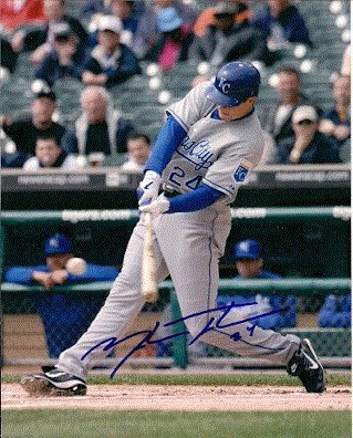 Autographed/Hand Signed 8x10 Photo Mark Teahan Kc Royals