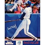 Professionally Framed Toronto Blue Jays (Fred McGriff, Sports Illustrated) Sports Poster Print - 16x20 with RichAndFramous Black Wood Frame
