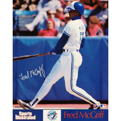 Professionally Framed Toronto Blue Jays (Fred McGriff, Sports Illustrated) Sports Poster Print - 16x20 with RichAndFramous Black Wood Frame