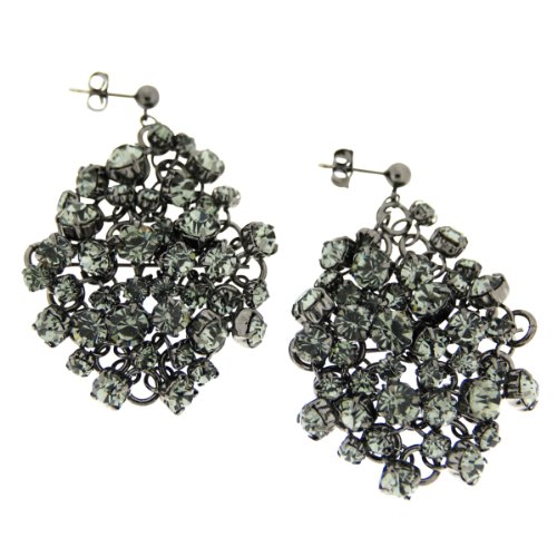 Sweet Deluxe Damen-Ohrstecker Josefine gunmetal/bl.diamond 00208 Preisvergleich