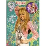 Hannah Montana Age 9 Glitter Birthday Card & Badge