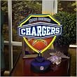 San Diego Chargers NFL Neon Shield Table Lamp