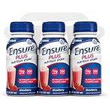 Ensure Plus Nutrition Shake, Strawberry, 8-Ounce Bottle, 6 Count, (Pack of 4)