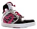 Pineapple Womens Neo White & Hot Pink Hi Top Baseball Style Trainers