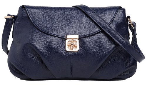 Heshe® Imported Women's Stylish Soft Shoulder Cross Body Bag Satchel Cute Spring& Summer Style Collection Turn-lock & Zipper Removable Long Shoulder Strap Handbag for Ol