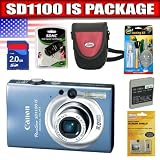 cheap Canon PowerShot SD1100IS 8MP Digital Camera with 3x Optical Image Stabilized Zoom (Blue) Package 3