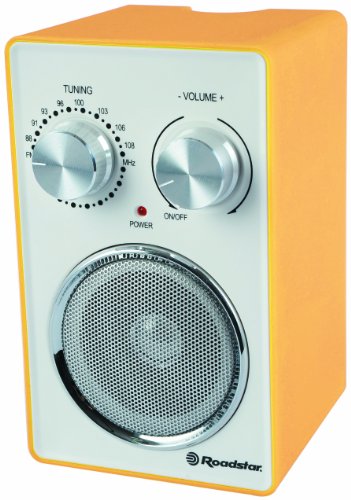 Roadstar HRA-1100 YE Home UKW Radio mit AUX-in Anschluss gelb