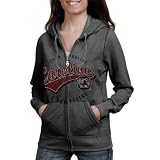 NCAA South Carolina Gamecocks Ladies Ash Swept Full Zip Hoodie Sweatshirt