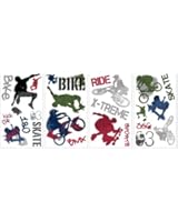 ROOMMATES RMK1690SCS Extreme Sports Peel and Stick Wall Decals