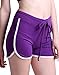 HDE Women's Retro Fashion Dolphin Running Workout Shorts (Purple, Medium)