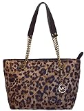 Michael Kors Jet Set Chain Item Large East/West Tote, Leopard