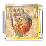 Michelangelo's Art Delphic Sibyl Italian Charms Bracelet Link