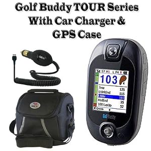 Golf Buddy Tour GPS Range Finder With Case and Micro USB Port Car Charger