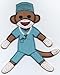 Medical Sock Monkey Nurse SURGEON Iron On Embroidered Patch