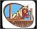 Decorated Mouse Pad with head, stable, horse, animal