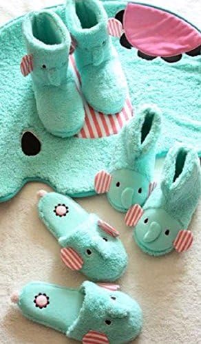 Massa Comfortable Cozy Home Shoes Boots Microfiber Slipper (US 6 - 7, Mint Green - Boots)