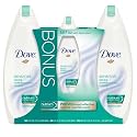 Dove Body Wash Sensitive Skin Value Pack, 2-24oz Sensitive Skin Body Wash and Bonus 6.67oz with Free Bath Pouf, 54.67oz. Box