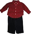 Ralph Lauren Infant 2 Pc. Boys Outfit Shirt & Corduroy Pants 3 Months
