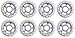 Barbed Wire 8 Inline Skate Wheels 80mm 81a, Clear/Gray