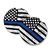 Thin Blue Line | Car Coasters for drinks Set of 2 | Perfect Car Accessories with absorbent coasters. Car Coaster measures 2.56 inches with rubber backing.