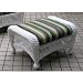North Cape Montego Resin Wicker Ottoman - White