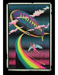 Vintage Led Zeppelin Black Light Poster Replica 13 x 19" Photo Print