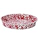 Crow Canyon Home Splatter Enamelware Cocktail Tray/Deep Dish Pizza Pan, Red