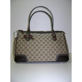Gucci Handbag Beige Ebony Brown PRINCY 177052