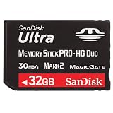 SanDisk Flash 32 GB Memory Stick PRO-HG Duo Flash Memory Card SDMSPDH-032G, Black