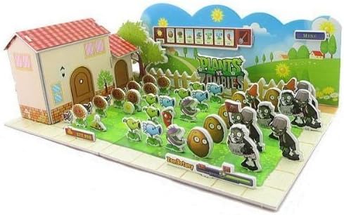 3D DIY TOY Jigsaw Puzzle enriches the child's imagination kids like it (Plants vs. zombies)
