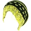 Winter Slouchy Knit Long Beanie Pompom Ski Hat Black