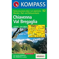 Chiavenna, Val Bregaglia: Wander-, Rad- und Skitourenkarte. Carta escursioni, bike e sci alpinismo. 1:50.000