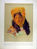 1903 ORIENTAL BEAUTY LADY WOMAN CHIO ISLAND PRINT