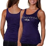NCAA Reebok Baltimore Ravens Ladies B3 Burnout Logo Tank Top - Purple (Large)