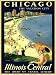 CHICAGO CITY THE VACATION CITY ILLINOIS CENTRAL THE ROAD OF TRAVEL LUXURY AMERICAN 24 X 36 VINTAGE POSTER REPRO