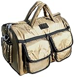 7 A.M. Enfant Voyage Diaper Bag, Metallic Gold, Small