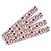 Double-Sided Nail File Emery Board Set 4 Pack - Holiday Christmas New Years - Snowman with Striped Scarf on Red Christmas Winter
