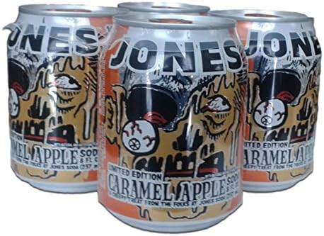 2014 Jones Soda Limited Edition Halloween Caramel Apple Soda 2 Packs (4 Cans Per Pack)