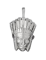 Clevereves 14K White Gold Pendant American Indians 10.1 - Gram(s)