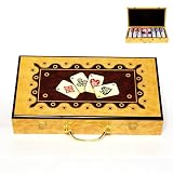 4-Aces Wooden Poker Set, 300 pc., 11.5g two-tone chips