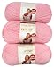 Premier Yarns Solid Deborah Norville Everyday Soft Worsted, Baby Pink(Pack of 3)