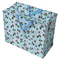 Jumbo Reusable Strawberry Laundry Shopping Storage Bag