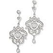 Sterling Silver Cubic Zirconia Chandelier Dangle Post Earrings by Cheryl M