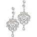 Sterling Silver Cubic Zirconia Chandelier Dangle Post Earrings by Cheryl M